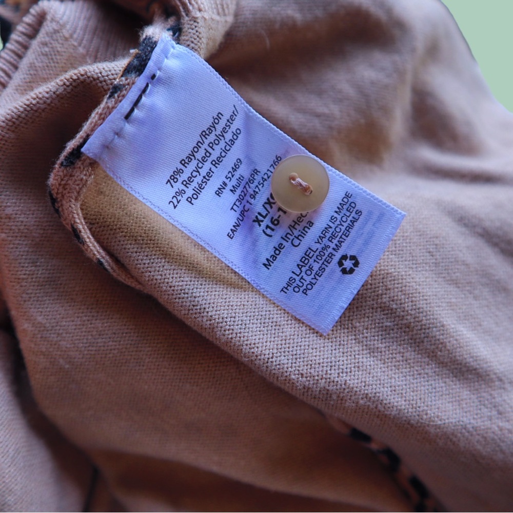 Unique Ribbed Hem Leopard Print Button Up Cardiga… - image 6